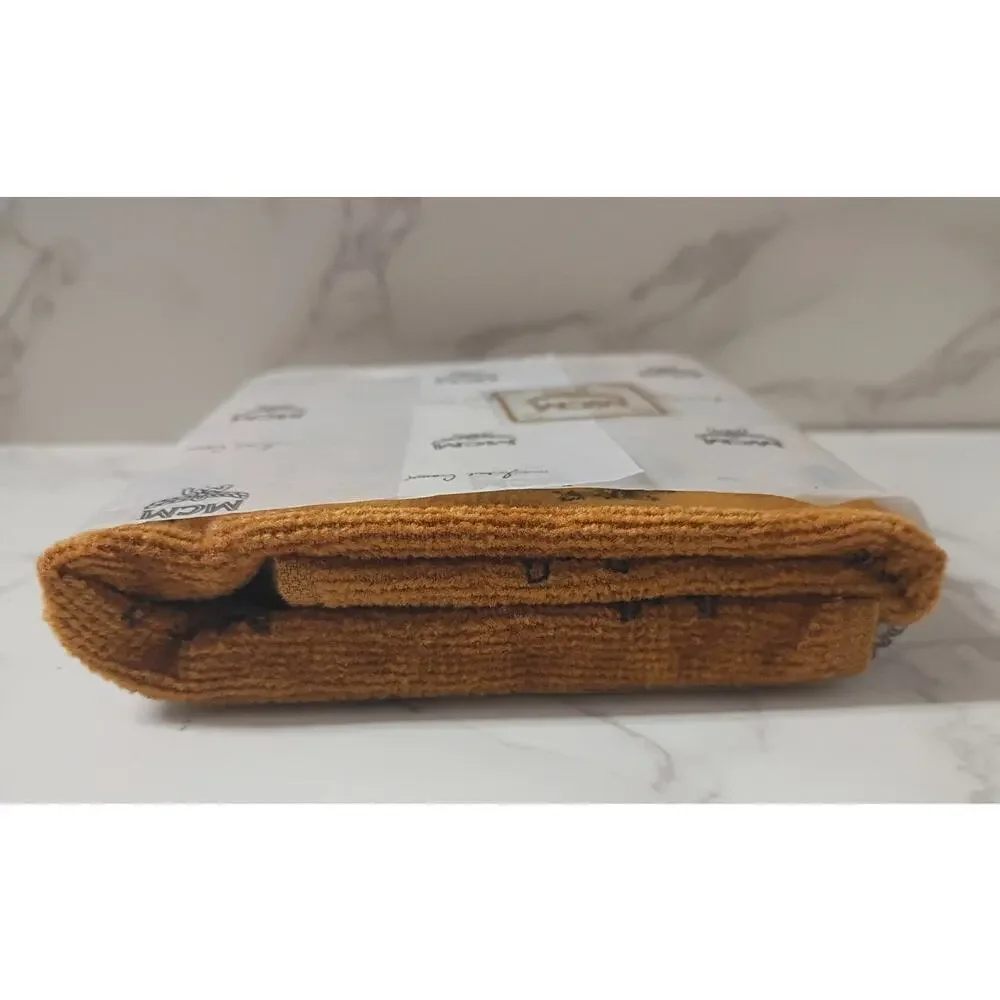 MCM Cognac Embroidered Visetos Monogram Hand Towel - NWT